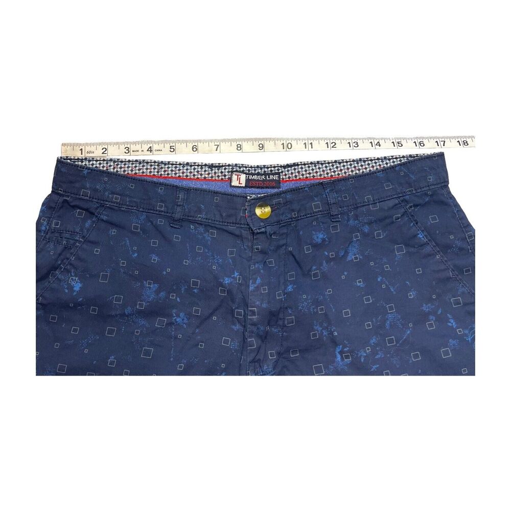 Timber Line Mens Chino Shorts Size 36 Navy Printed - Picture 6 of 9